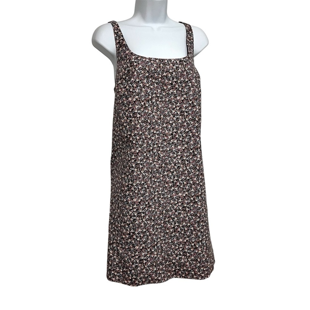 NWT Floral Corduroy Cotton Pull On Tank Shift Mini Dress H&M Dress Size Medium